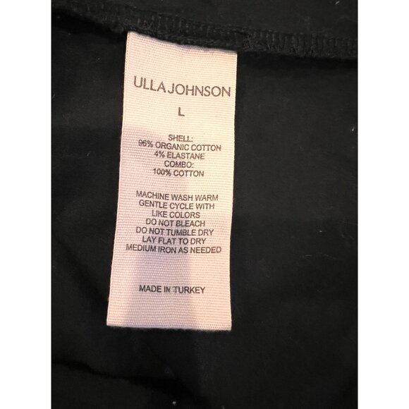 NEW ULLA JOHNSON Tilda BLACK Mixed Media Mini dress SIZE L - Picture 7 of 9